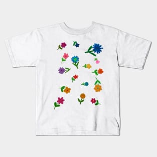 More Hand Drawn Flowers Kids T-Shirt